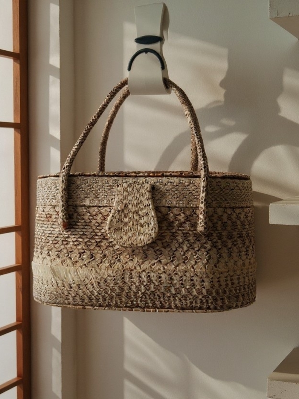 Vintage Snake Skin Bag / Purse - Not Faux